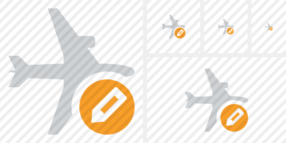 Airplane Horizontal Edit Icon