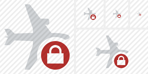 Airplane Horizontal Lock Icon