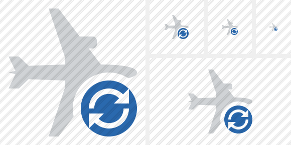 Airplane Horizontal Refresh Icon