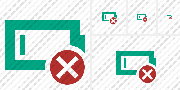 Battery Empty Cancel Icon