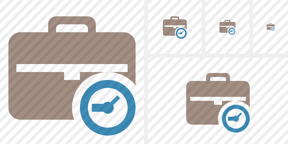 Briefcase Clock Icon