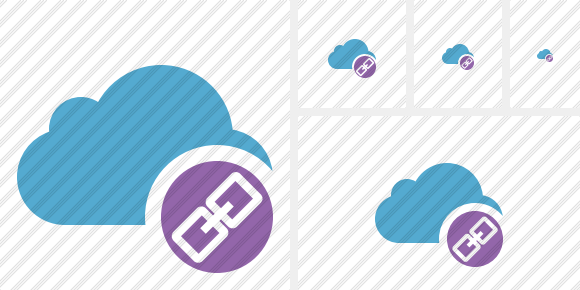 Cloud Blue Link Icon