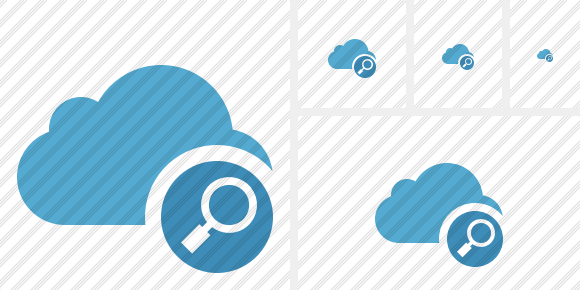 Cloud Blue Search Icon