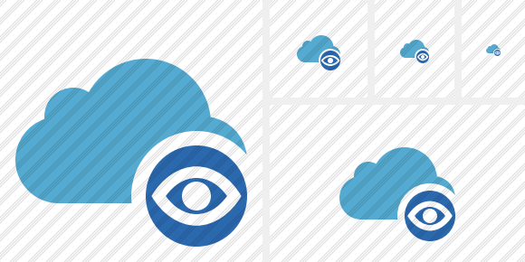 Cloud Blue View Icon