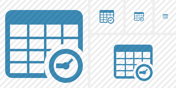 Database Table Clock Icon