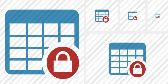 Database Table Lock Icon