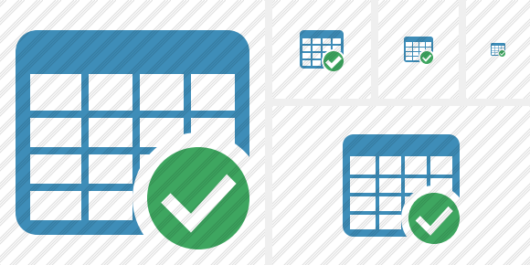 Database Table Ok Icon