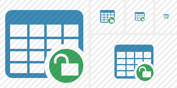 Icone Database Table Unlock