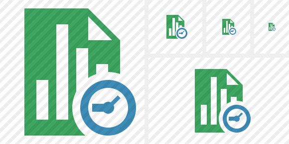 Document Chart Clock Icon