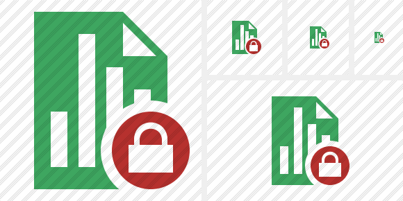 Icone Document Chart Lock