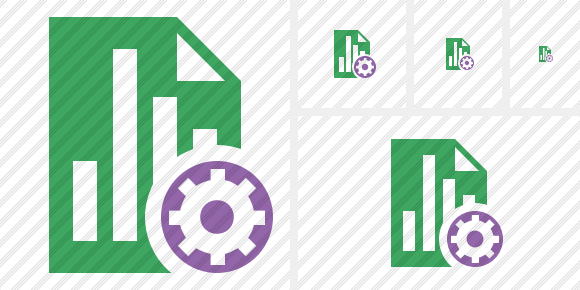 Icone Document Chart Settings