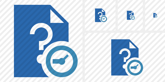 Icone File Help Clock