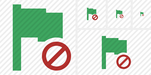 Flag Green Block Icon