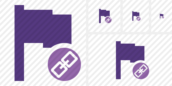 Icone Flag Purple Link