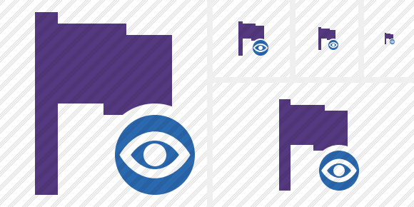 Flag Purple View Icon