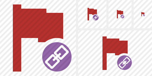 Flag Red Link Icon