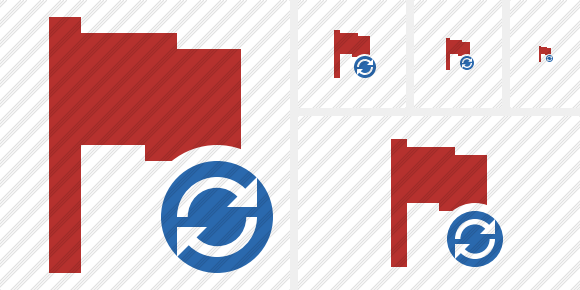 Flag Red Refresh Icon