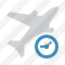 Airplane Clock Icon