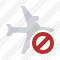 Airplane Horizontal Block Icon