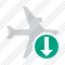 Airplane Horizontal Download Icon