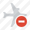 Airplane Horizontal Stop Icon