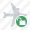 Airplane Horizontal Unlock Icon