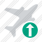 Airplane Upload Icon