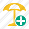 Beach Umbrella Add Icon