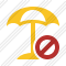 Beach Umbrella Block Icon