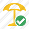 Beach Umbrella Ok Icon