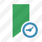 Bookmark Green Clock Icon