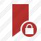 Bookmark Red Lock Icon