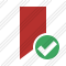 Bookmark Red Ok Icon