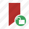 Bookmark Red Unlock Icon