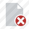 Document Blank Cancel Icon