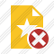 File Star Cancel Icon