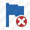 Flag Blue Cancel Icon