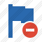 Flag Blue Stop Icon