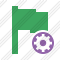 Flag Green Settings Icon