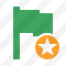 Flag Green Star Icon