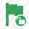 Flag Green Unlock Icon