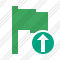 Flag Green Upload Icon