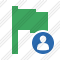 Flag Green User Icon