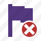 Flag Purple Cancel Icon