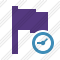 Flag Purple Clock Icon