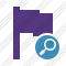 Flag Purple Search Icon