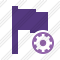 Flag Purple Settings Icon