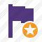 Flag Purple Star Icon