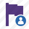 Flag Purple User Icon