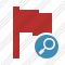 Flag Red Search Icon